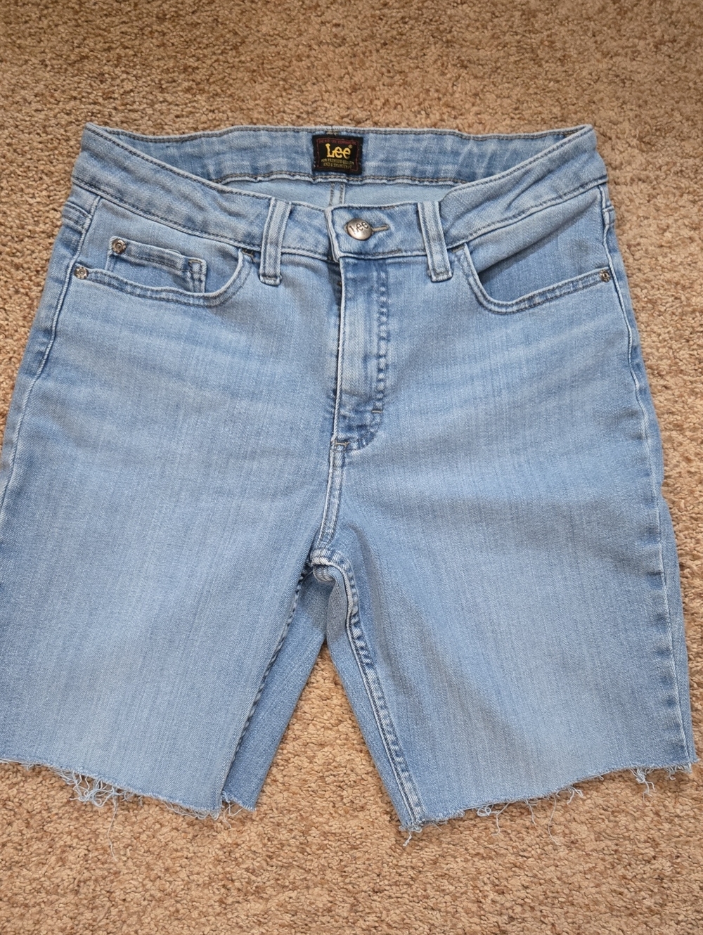 Lee Light Blue Cutoff Denim Bermuda Shorts Size 10